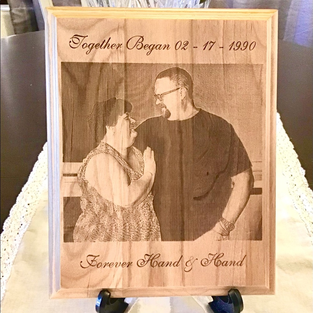 8 x 10 personalized engraved Wood Plaque